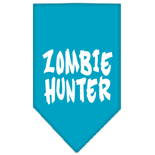 Zombie Hunter Screen Print Bandana Turquoise Large